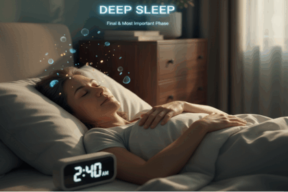 A person getting deep, restorative sleep, which is the final and most important part of the 40s Redesign.